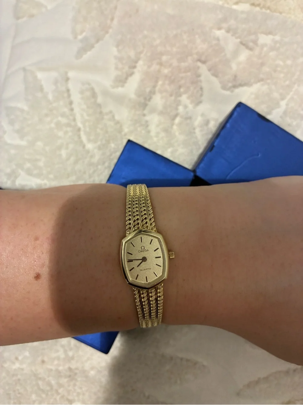 Vintage 14k yellow gold Omega ladies watch